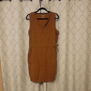 Brown/orange Sleeveless Dress